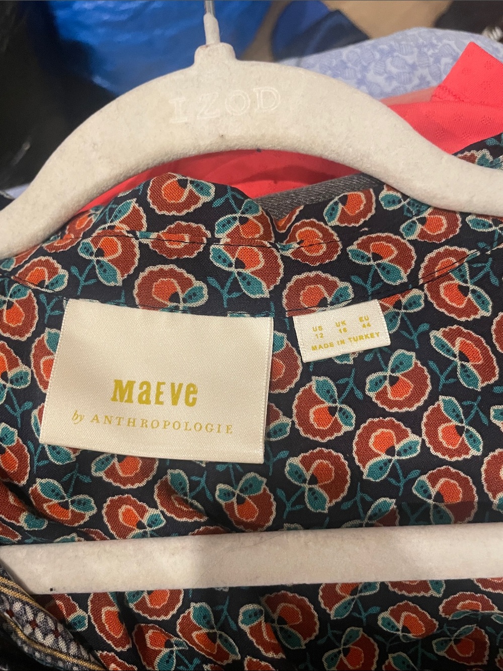 Anthropologie maeve top womens size 12 US , button up hooueeb - Picture 4 of 7